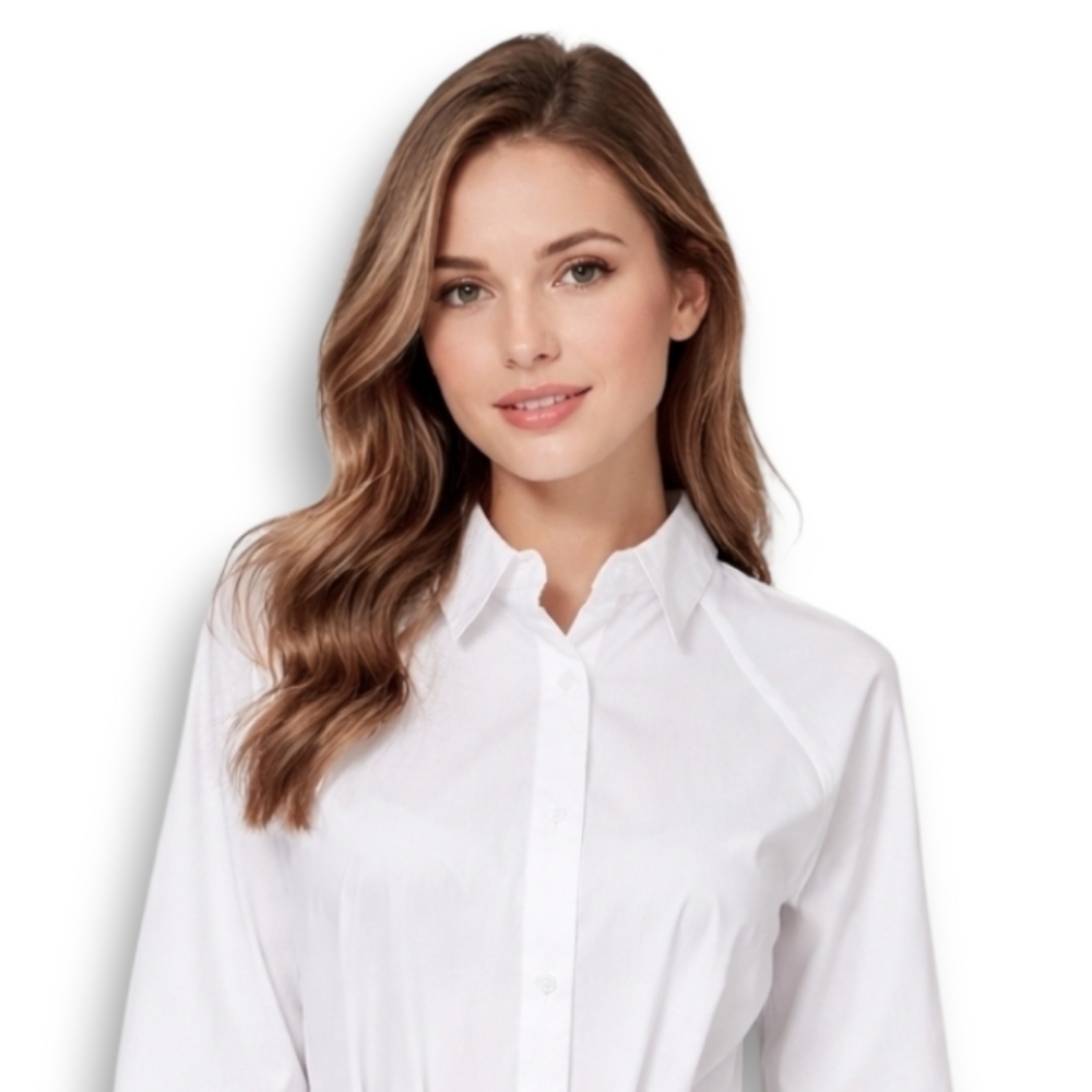 EXPRESS Boyfriend Poplin Mini Portofino Shirt Dress - Picture 4 of 16